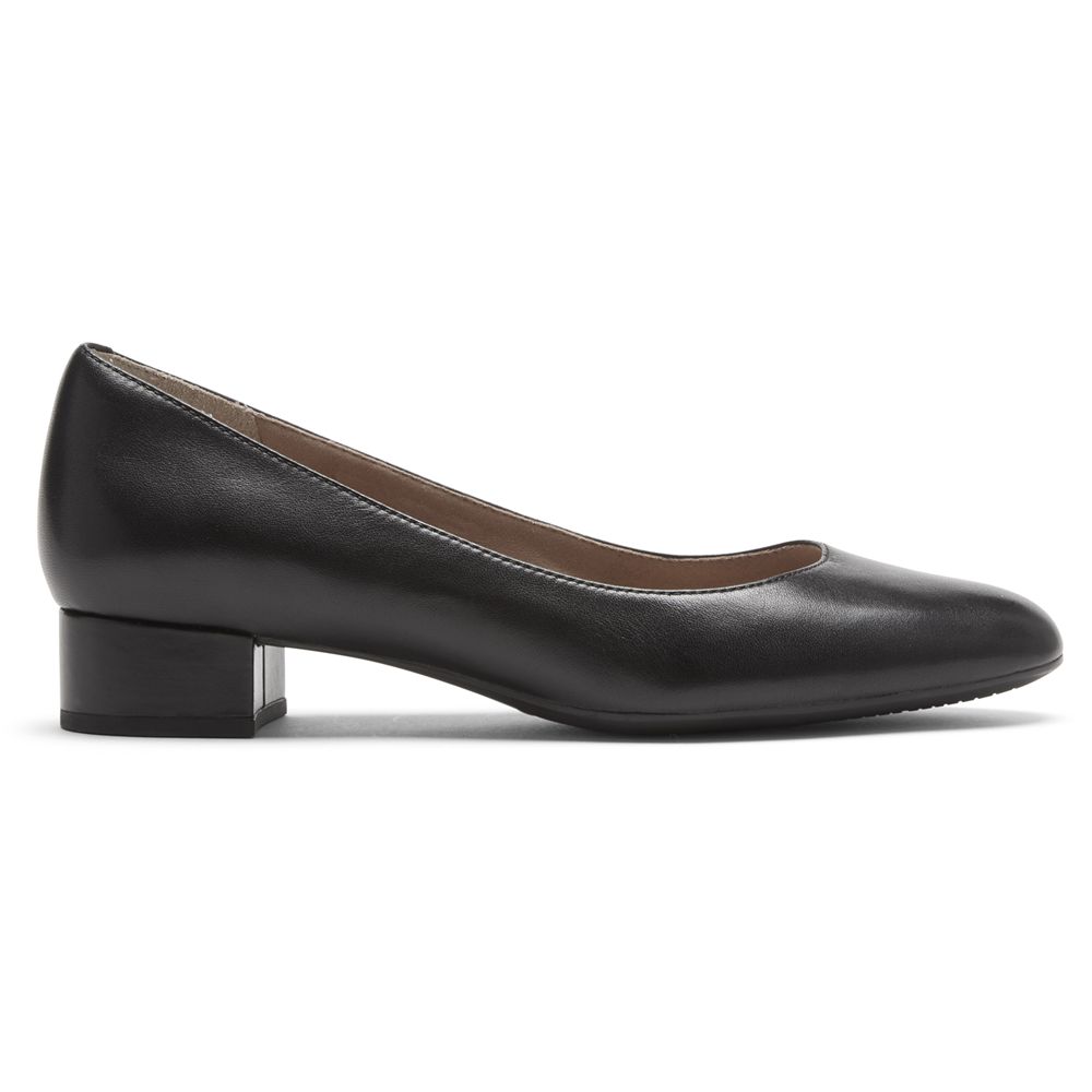 Rockport Women's Total Motion Maricel Heel Pumps - Black - USA (0624BUKVF)